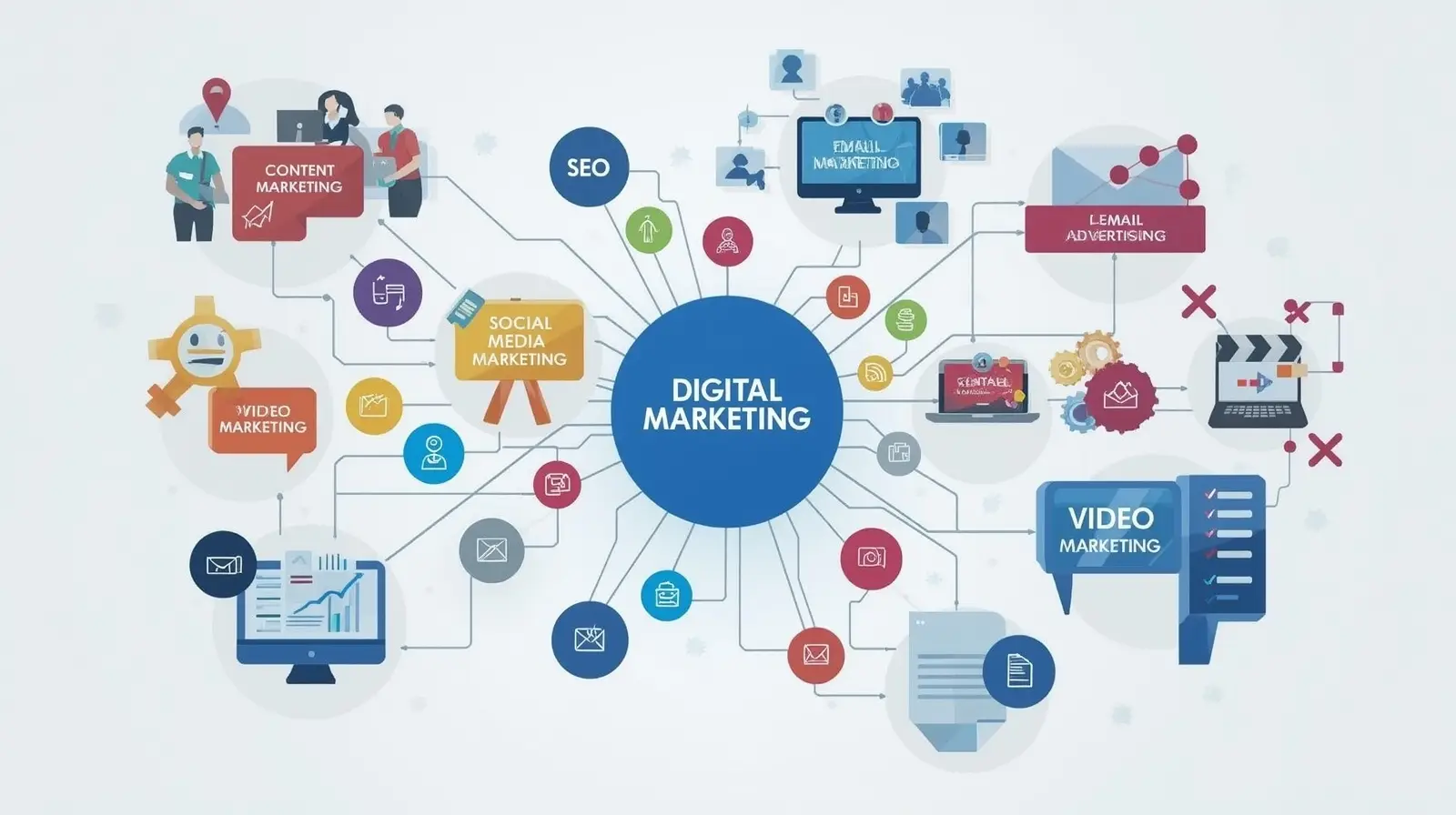 تصویر دیجیتال مارکتینگ و شاخه های آن در مطلب شاخه های دیجیتال مارکتینگ