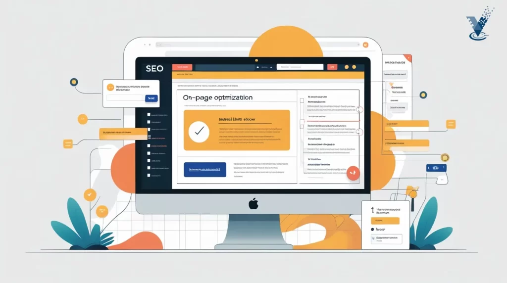 تصویر یک لپ تاپ که در حال نشان دادن سئو داخلی است در مطلب بهترین ابزار های تحلیل سئو